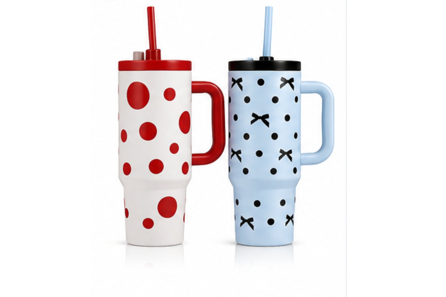 Insulated Tumbler with Handle & Straw (710ml)